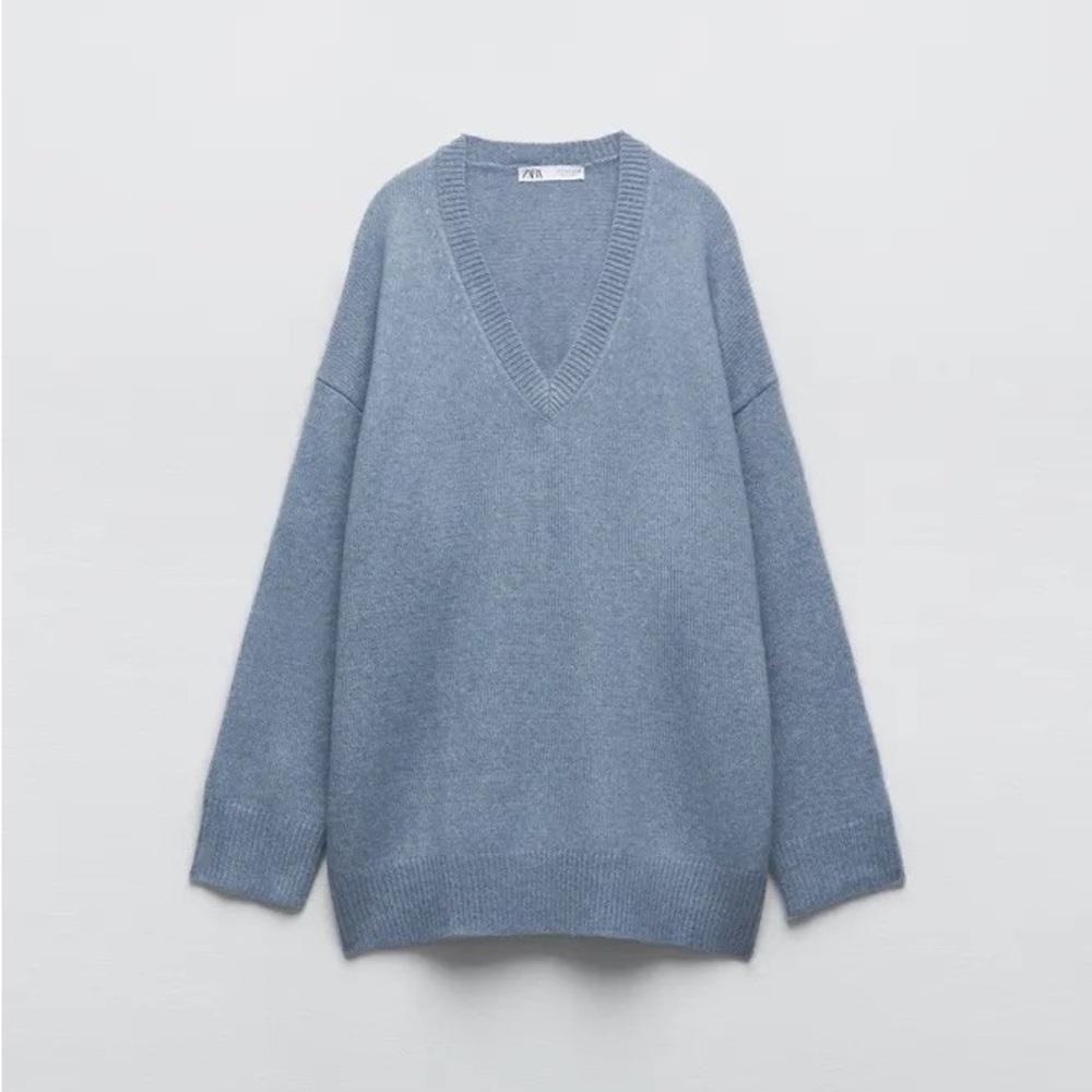 ✨ZARA KNIT V-NECK OVERSIZED SWEATER✨